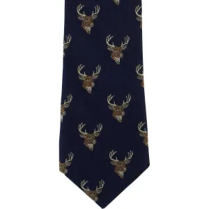 Michelsons of London Deer Silk Tie - Navy