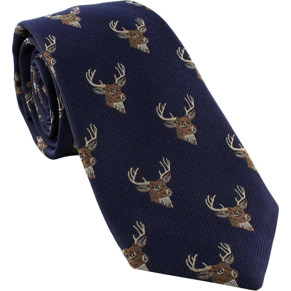 Michelsons of London Deer Silk Tie - Navy