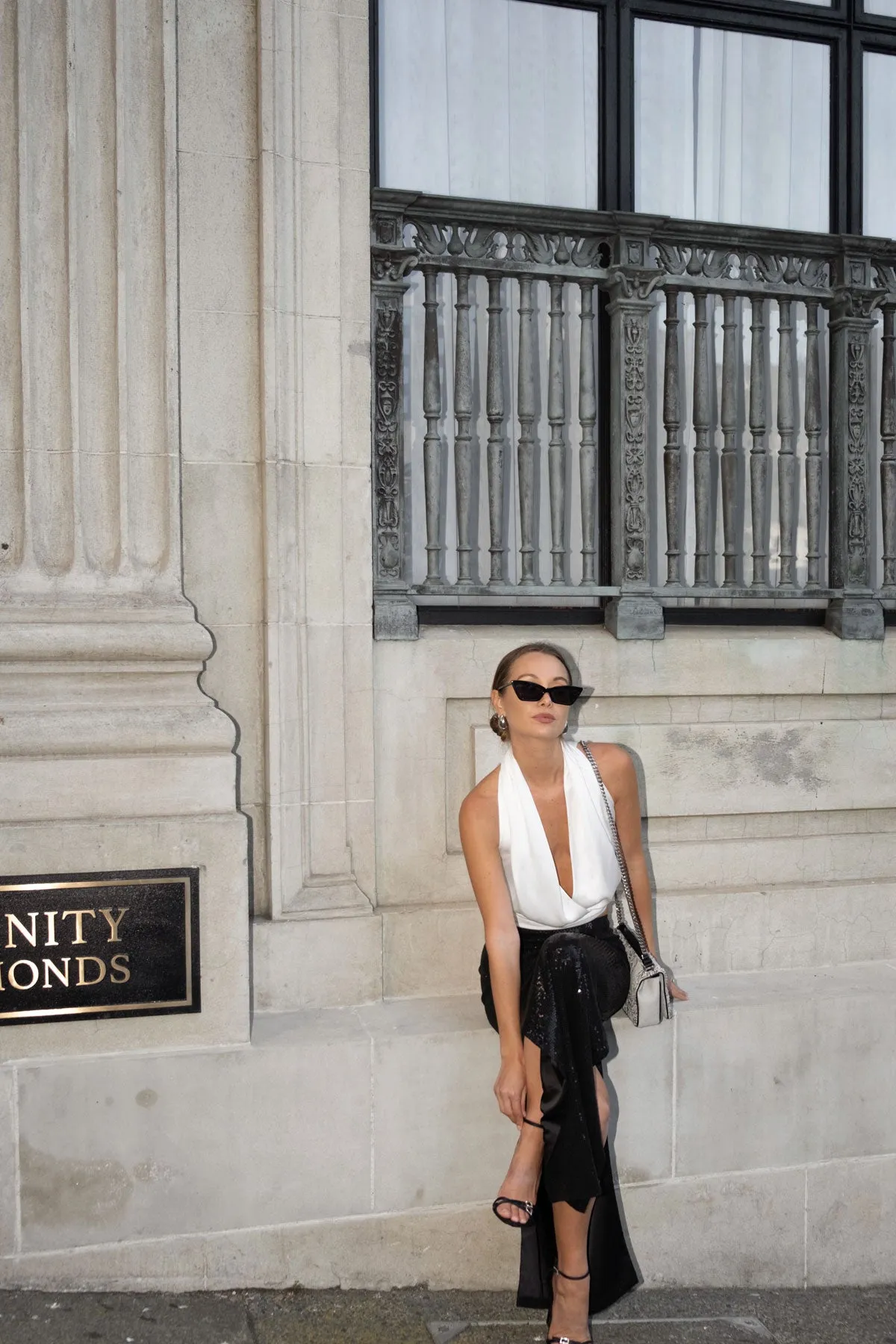 MILAN TOP WHITE SILK