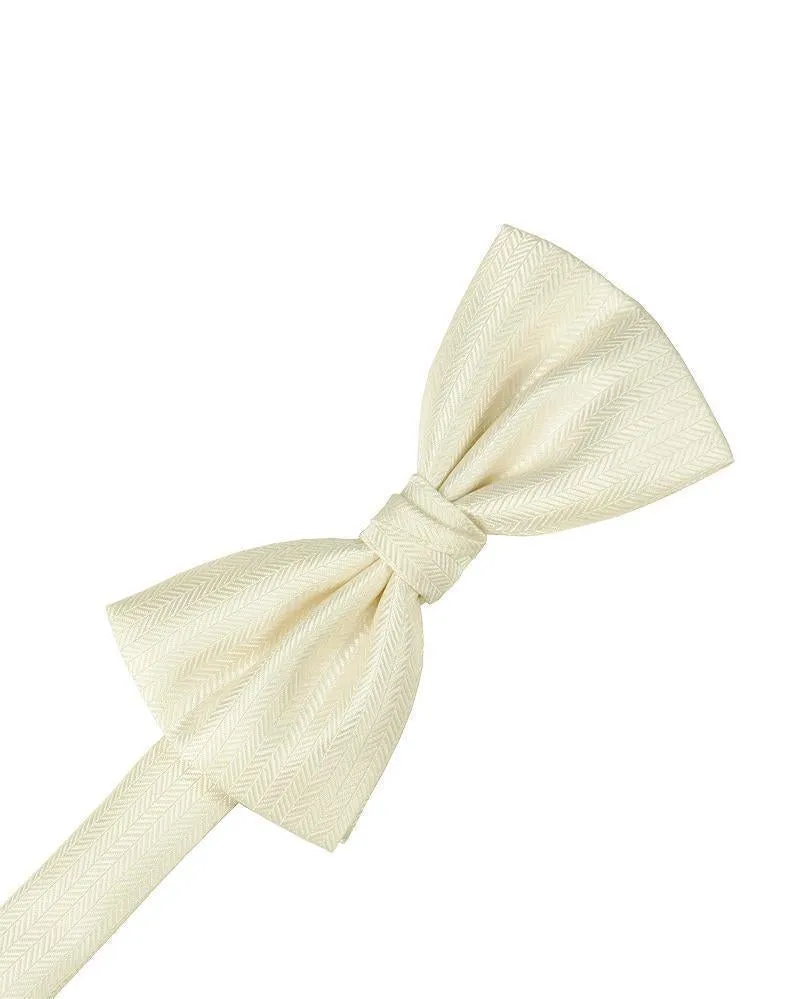 Mint Herringbone Bow Tie