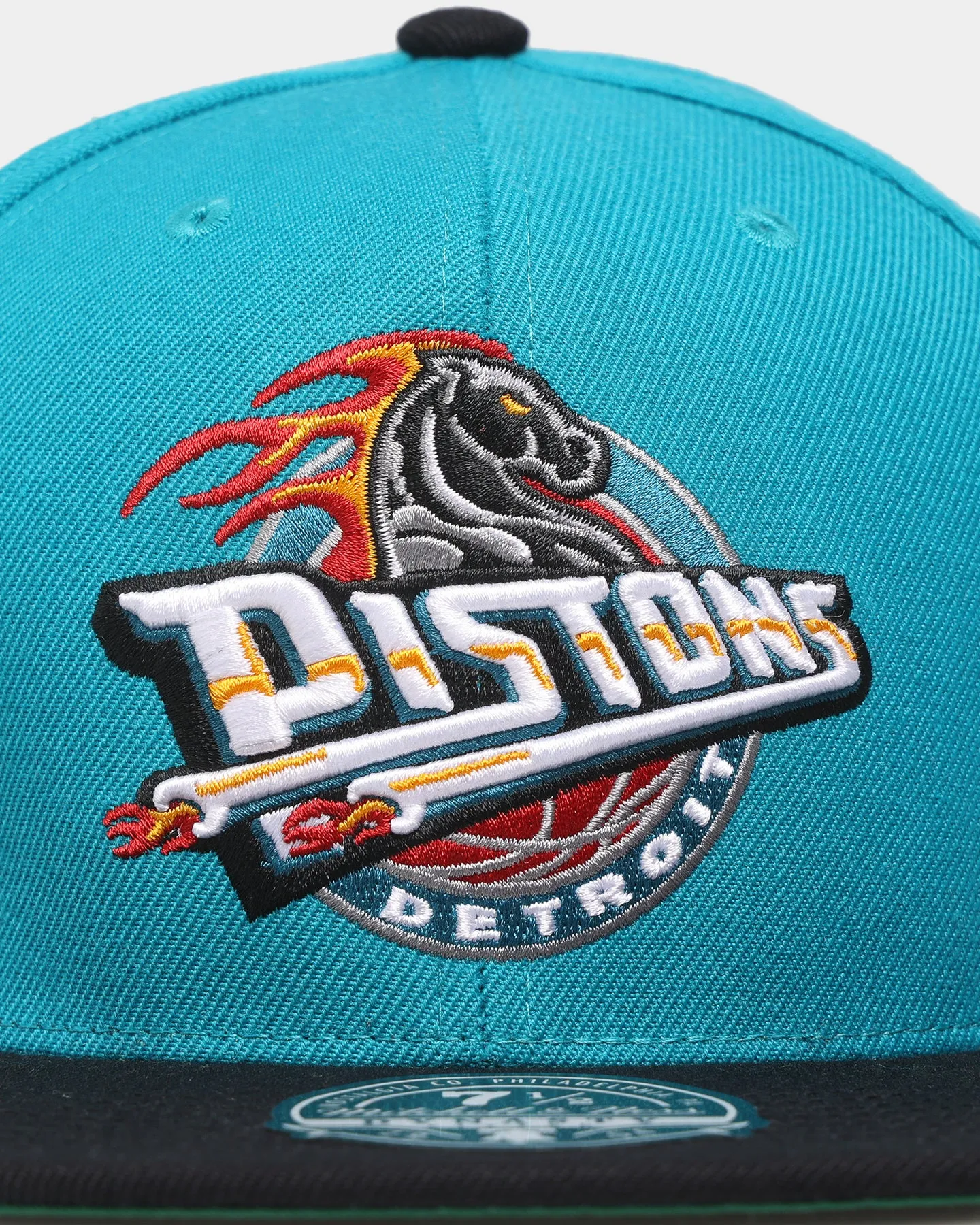 Mitchell & Ness Detroit Pistons 'Team 2 Tone 2.0 Hardwood Classics' Fitted Teal