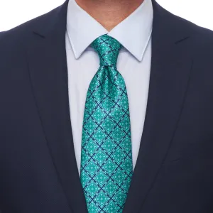 Palazzo Pitti Green and Blue Duchesse Silk Tie