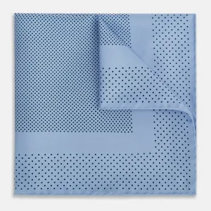 Pale Blue Dot Silk Pocket Square
