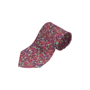 Pink Silk Printed Tie