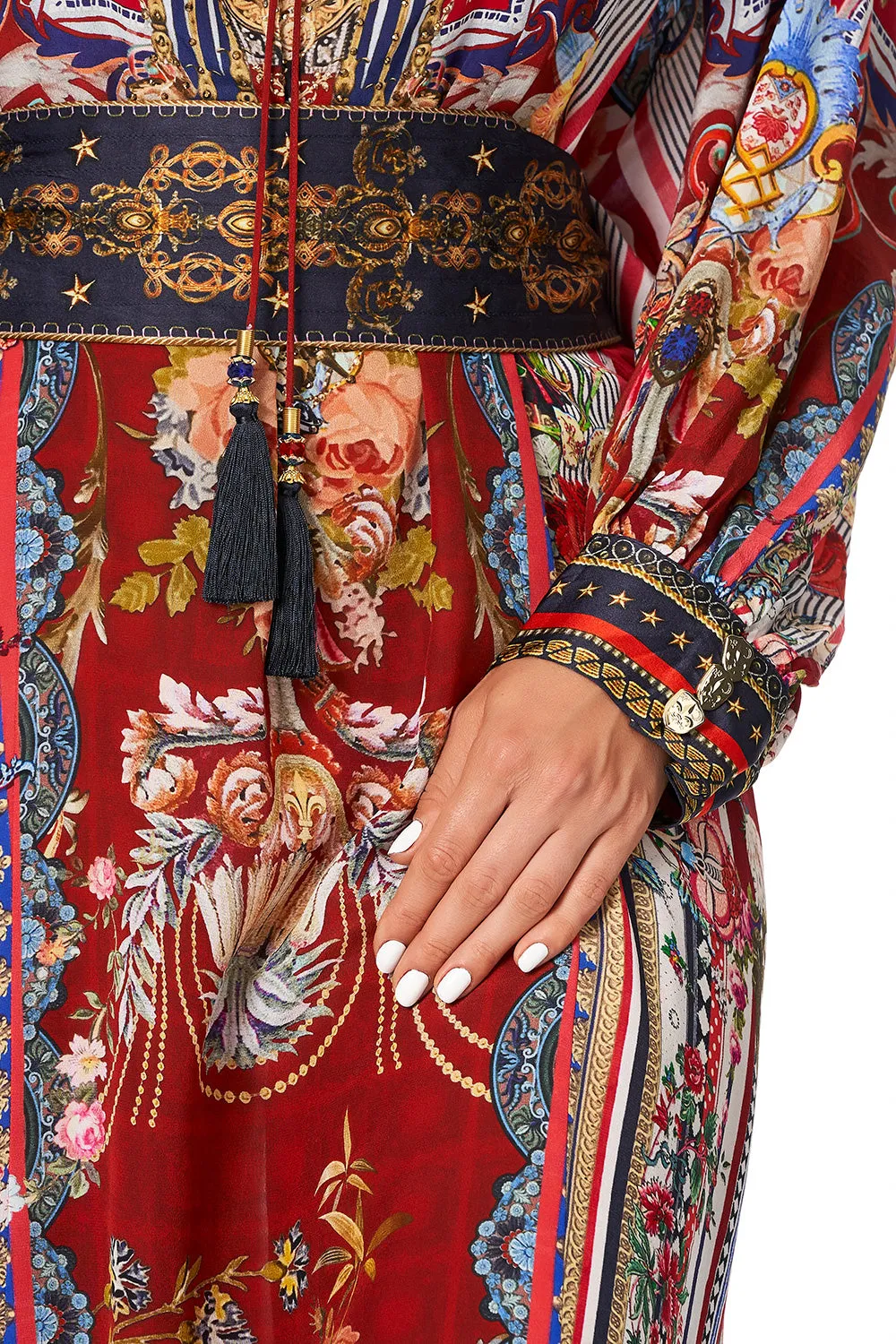 RAGLAN SLEEVE DRESS WITH CUFFS COSTUME PARTY