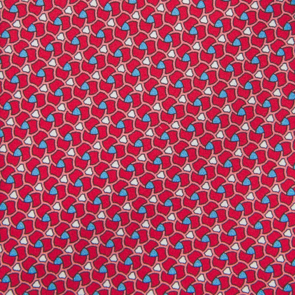 Red Abstract Micro Motif Silk Tie