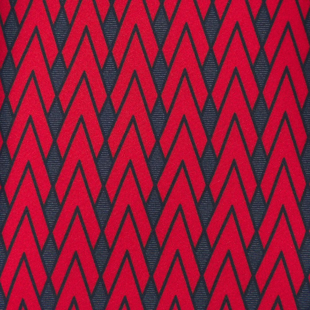 Red and Blue Chrysler Duchesse Silk Tie
