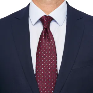 Red and Blue Ritz Duchesse Silk Tie