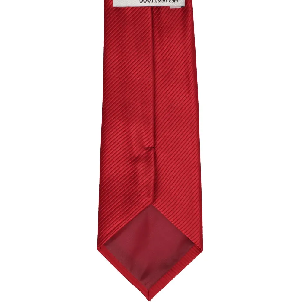 Red Ribbed Necktie, 3" Width