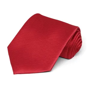 Red Ribbed Necktie, 3" Width