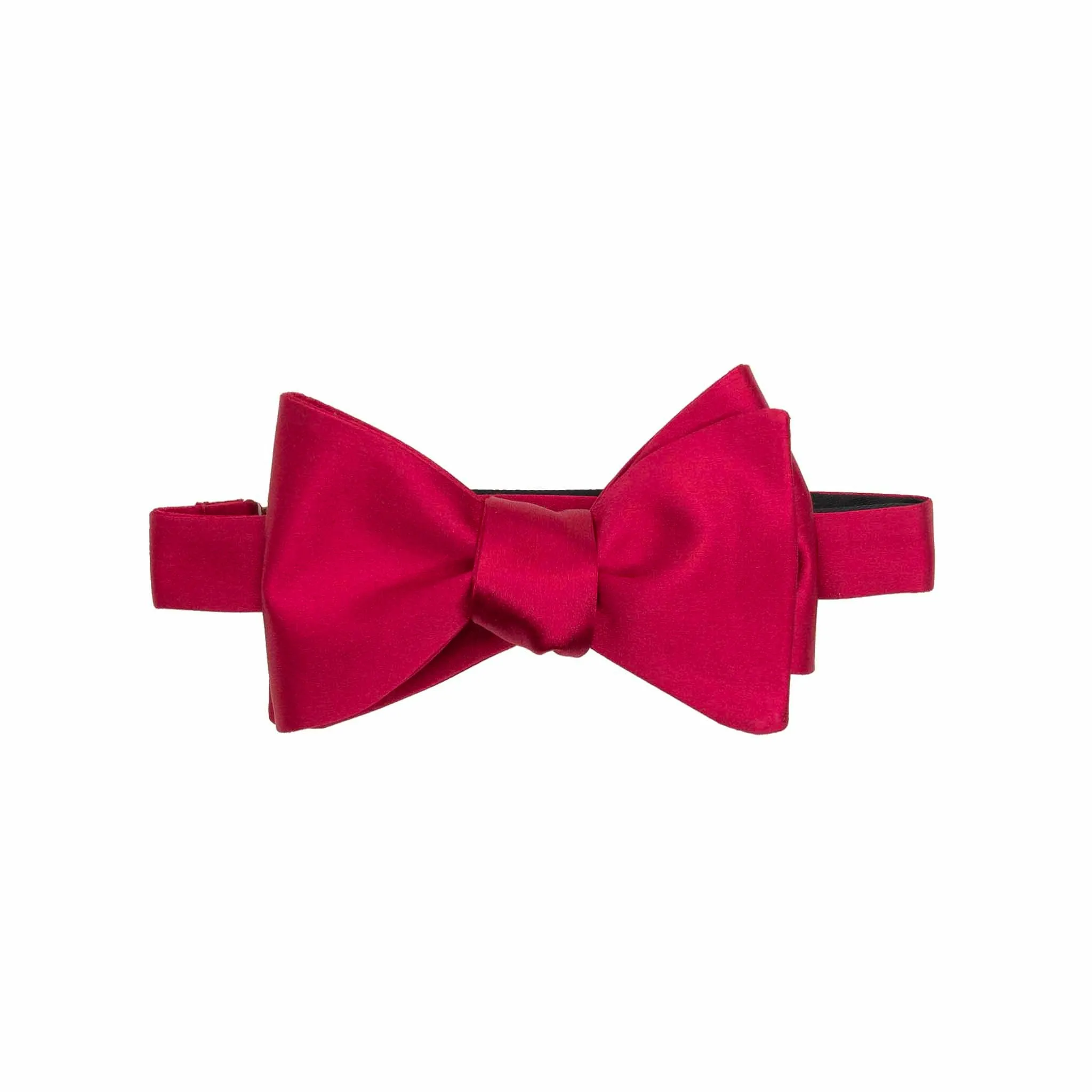 Red Self-Tie Silk Satin Bow Tie