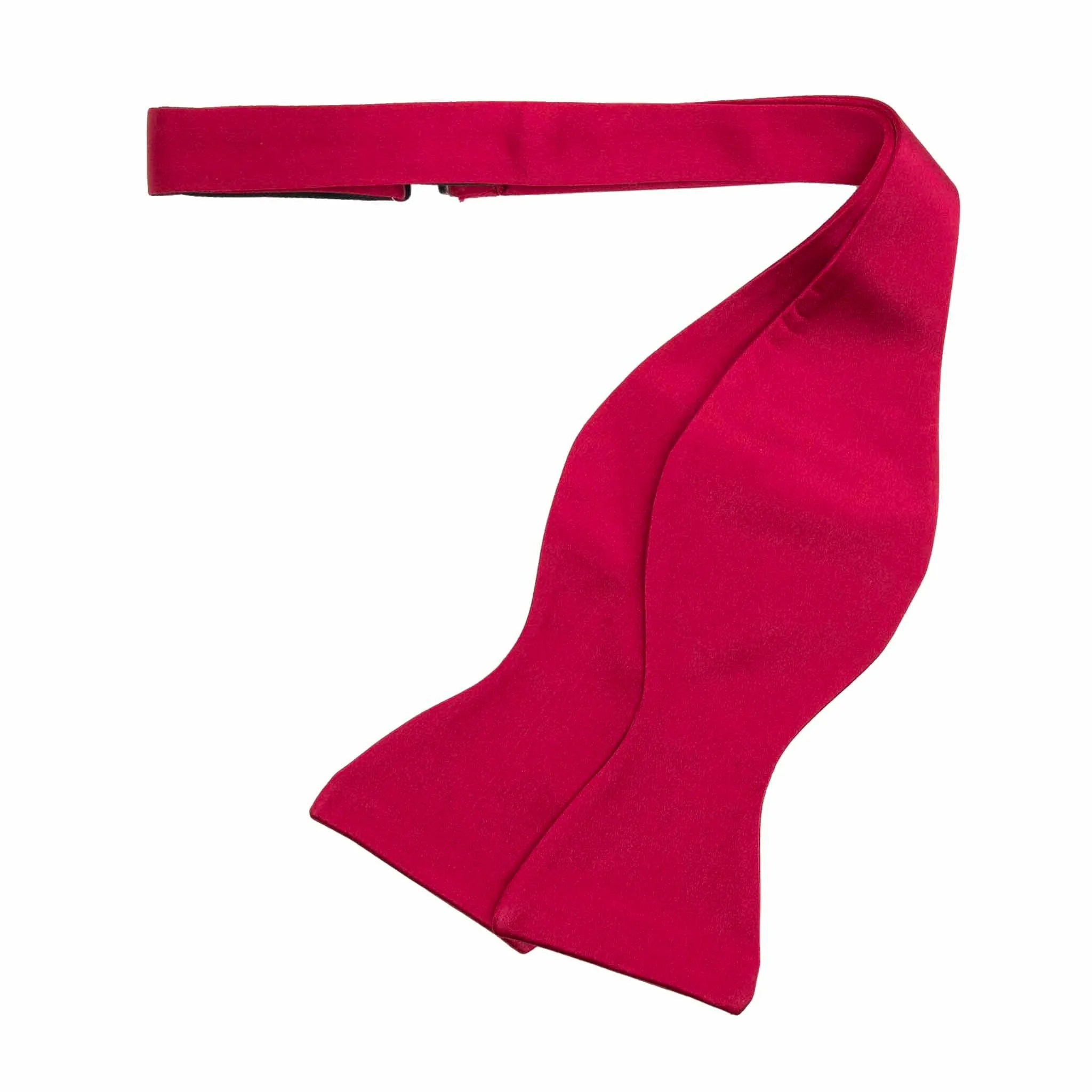Red Self-Tie Silk Satin Bow Tie