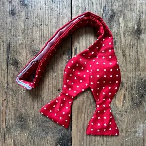 Regent - Silk Bow Tie - Spot - Red