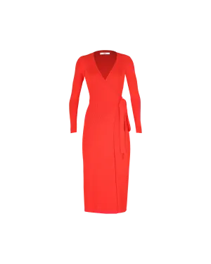 ROMA WRAP DRESS RED