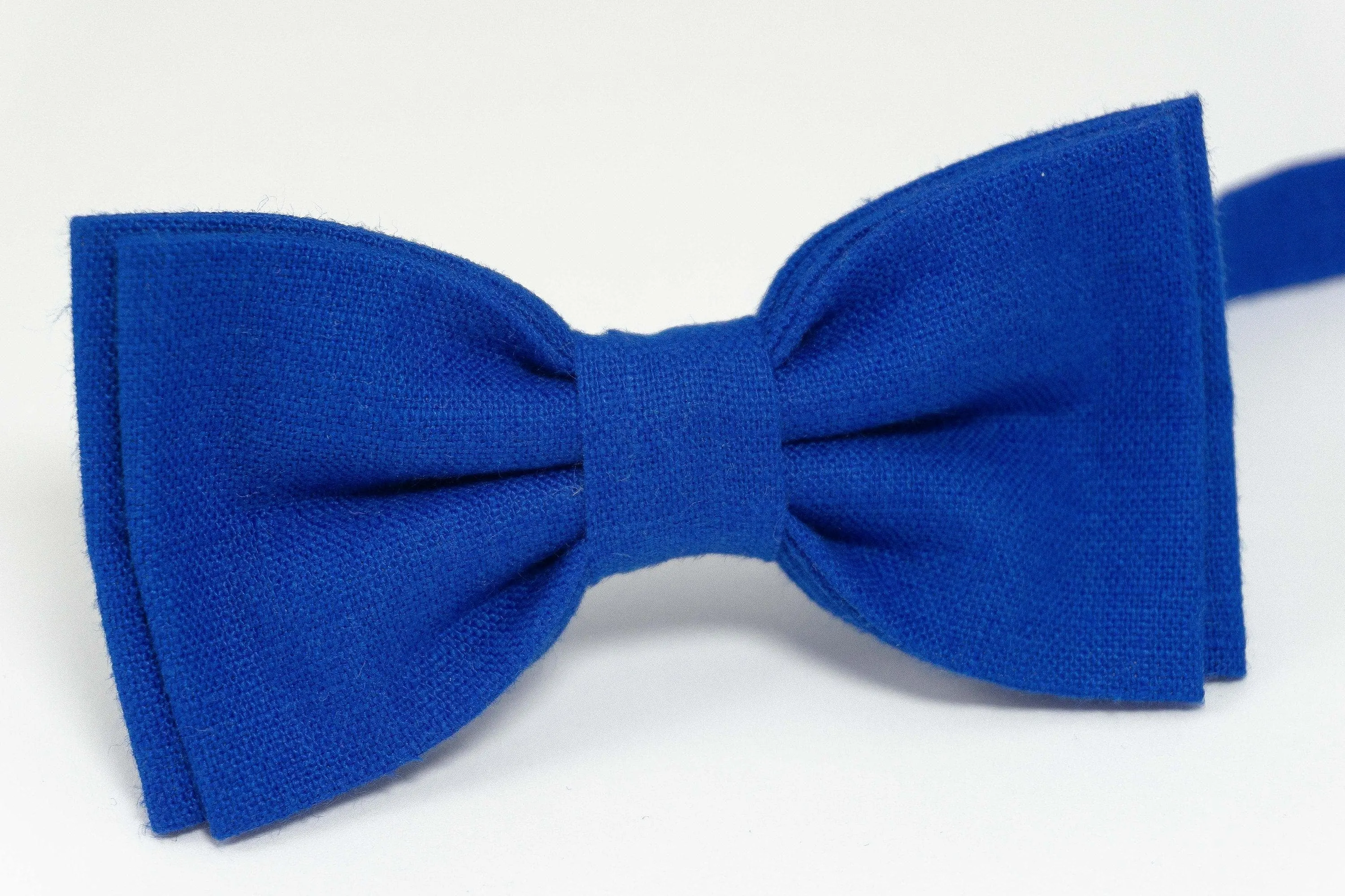 Royal blue bow tie and pocket square | Royal blue bow tie