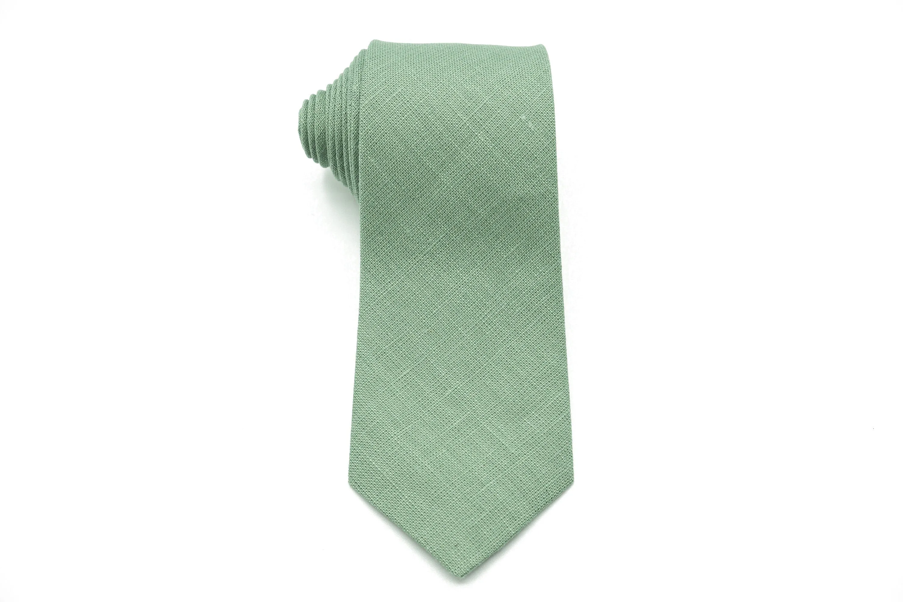 Sage Green Wedding Necktie Collection - Featuring Solid, Dusty, and Light Sage Ties for Groomsmen and Special Occasions