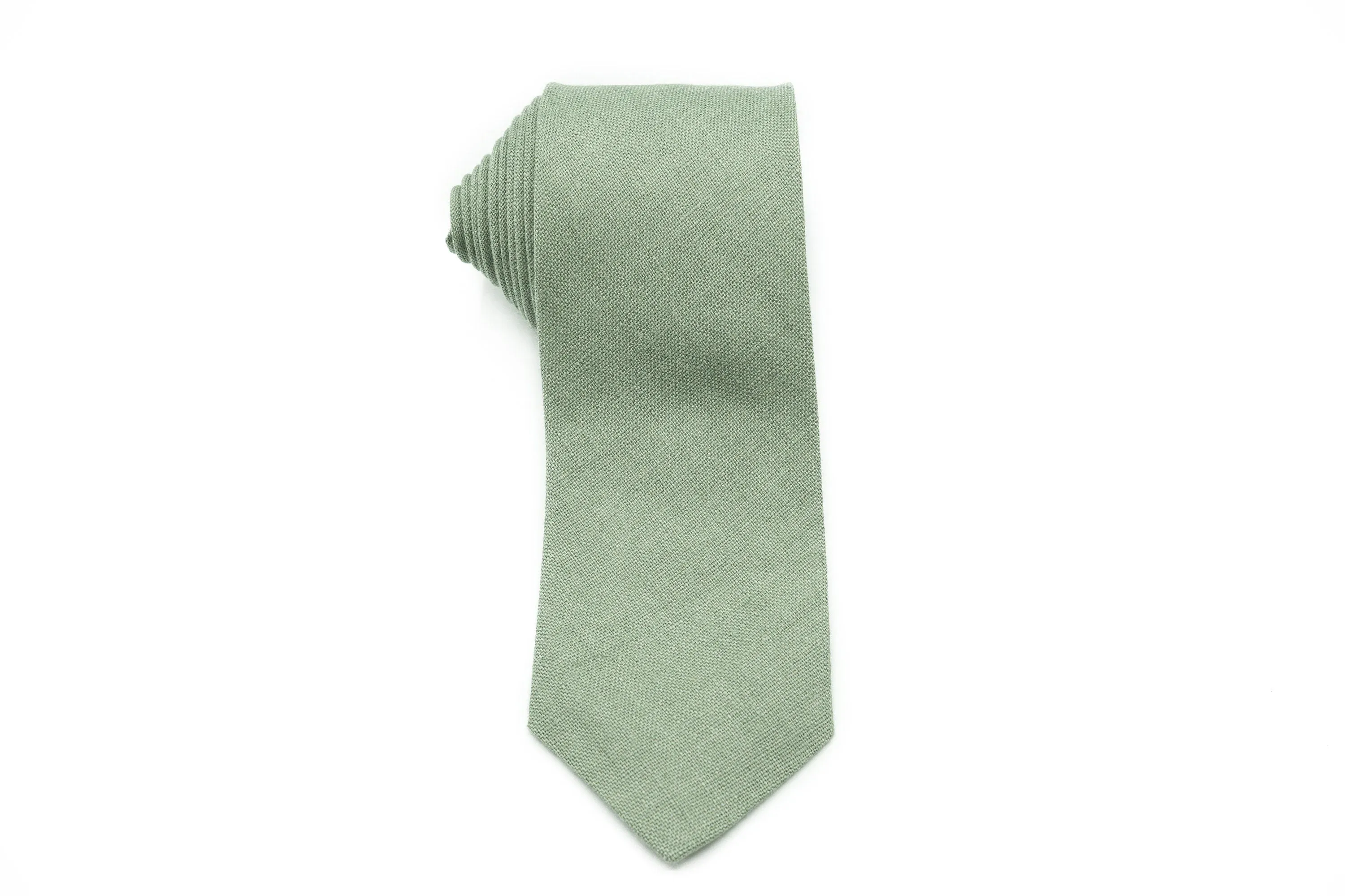Sage Green Wedding Necktie Collection - Featuring Solid, Dusty, and Light Sage Ties for Groomsmen and Special Occasions