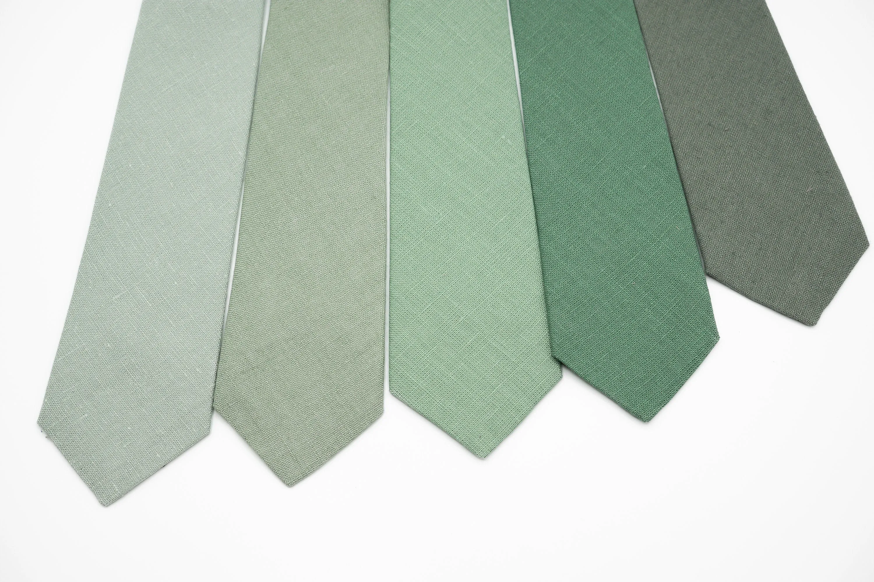 Sage Green Wedding Necktie Collection - Featuring Solid, Dusty, and Light Sage Ties for Groomsmen and Special Occasions