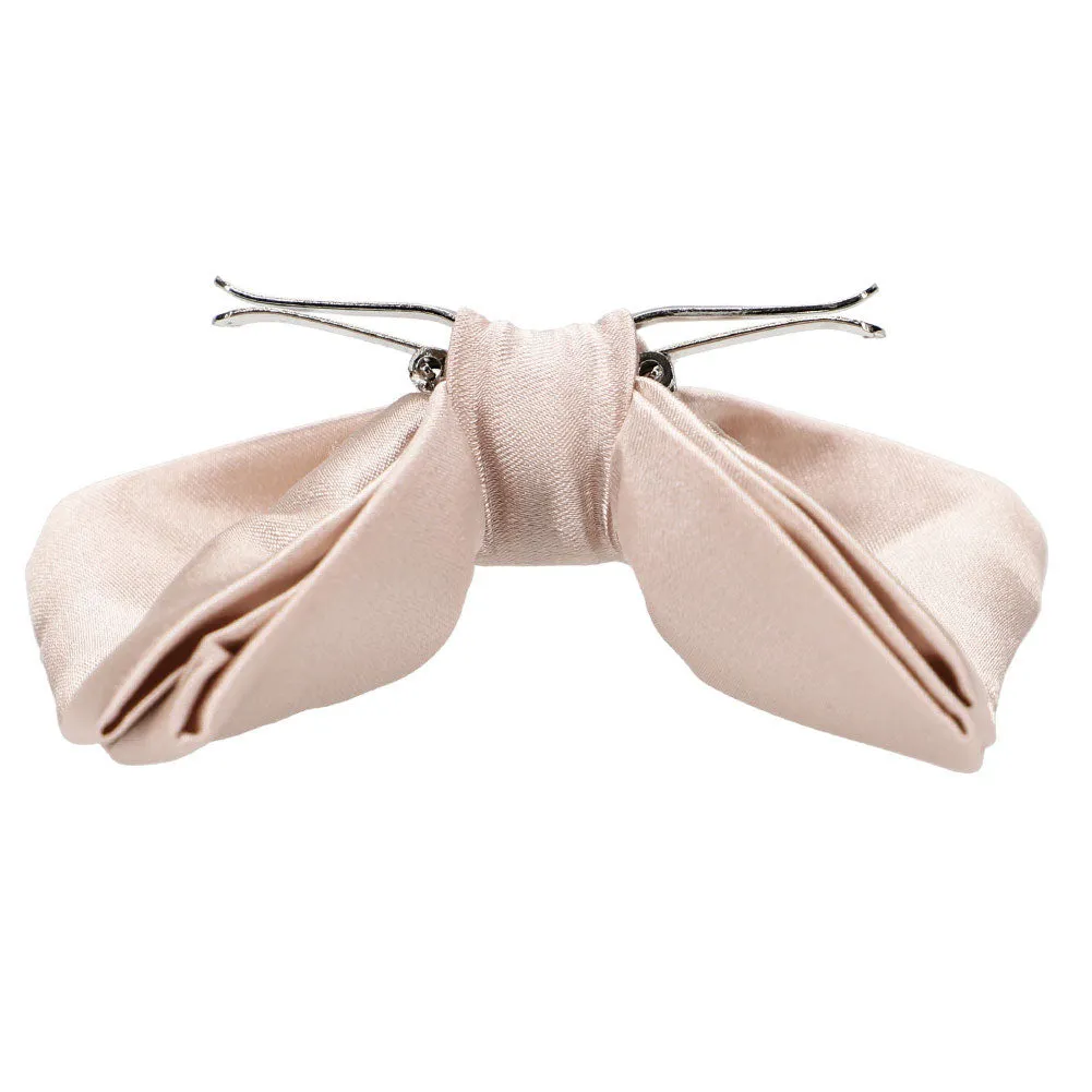 Sand Pink Clip-On Bow Tie