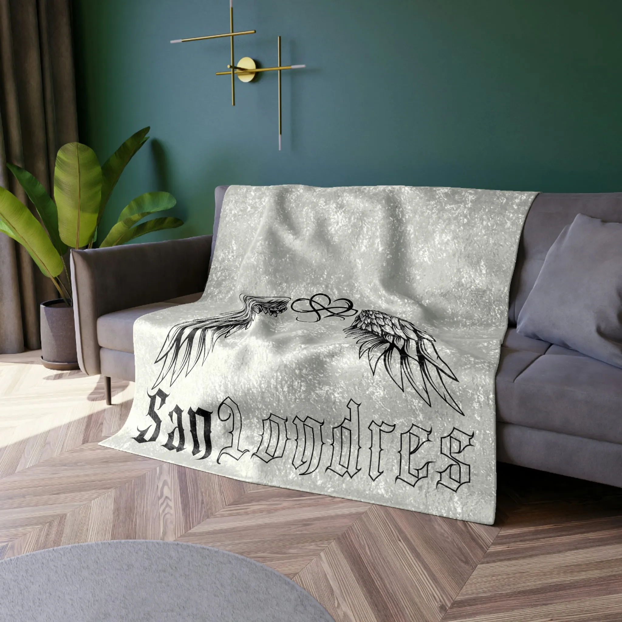SanLondres Crushed Velvet Blanket