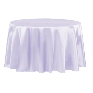 Satin 132" Round Tablecloth - Lavender