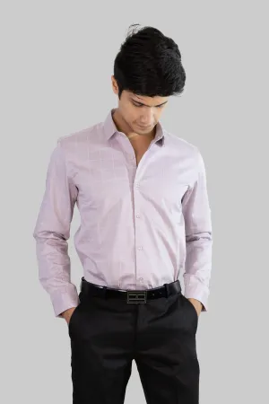 Satin Grid Shirt - Lavendar
