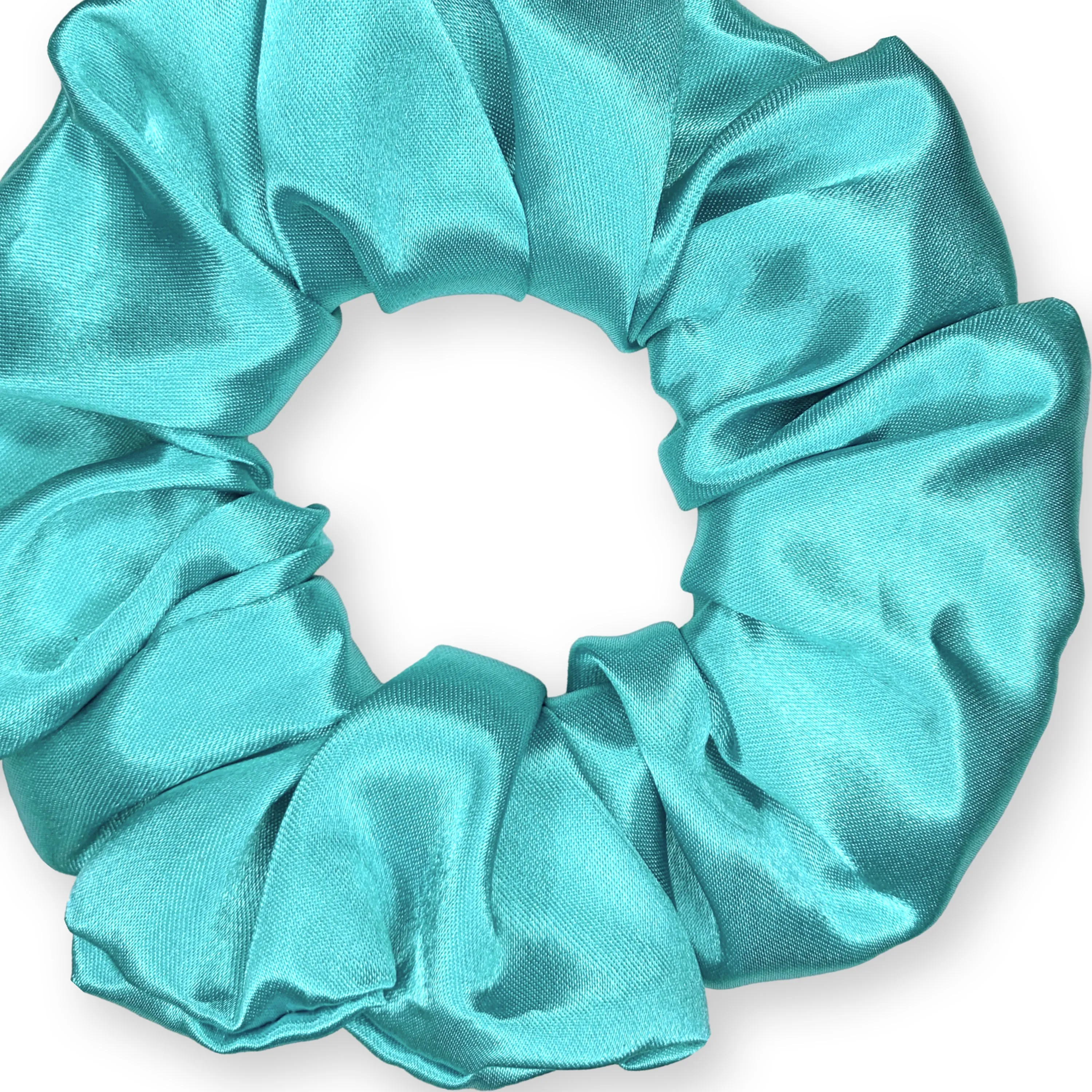 Scrunchies Premium Bridal Satin Available in 3 Sizes Made in the USA Aqua