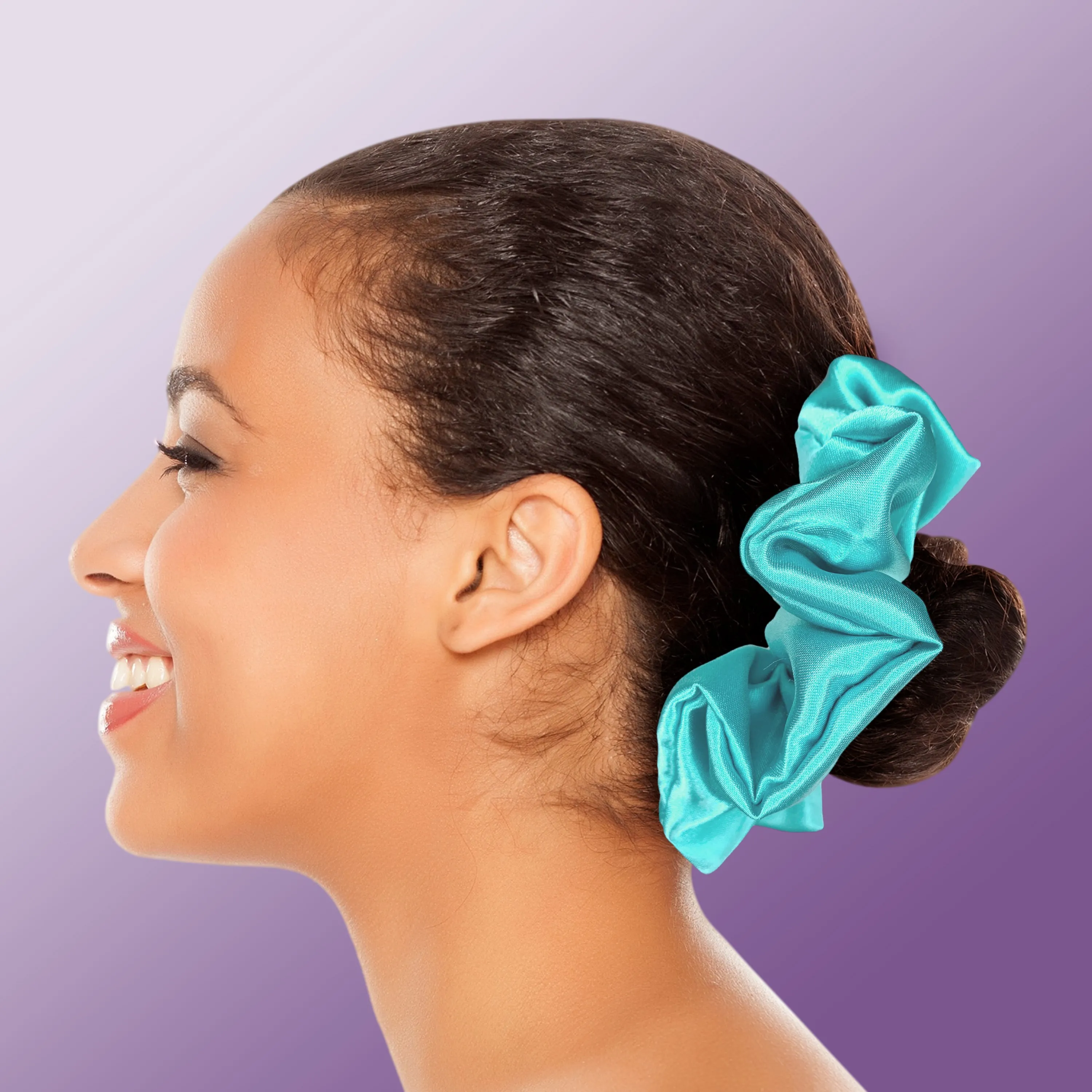 Scrunchies Premium Bridal Satin Available in 3 Sizes Made in the USA Aqua