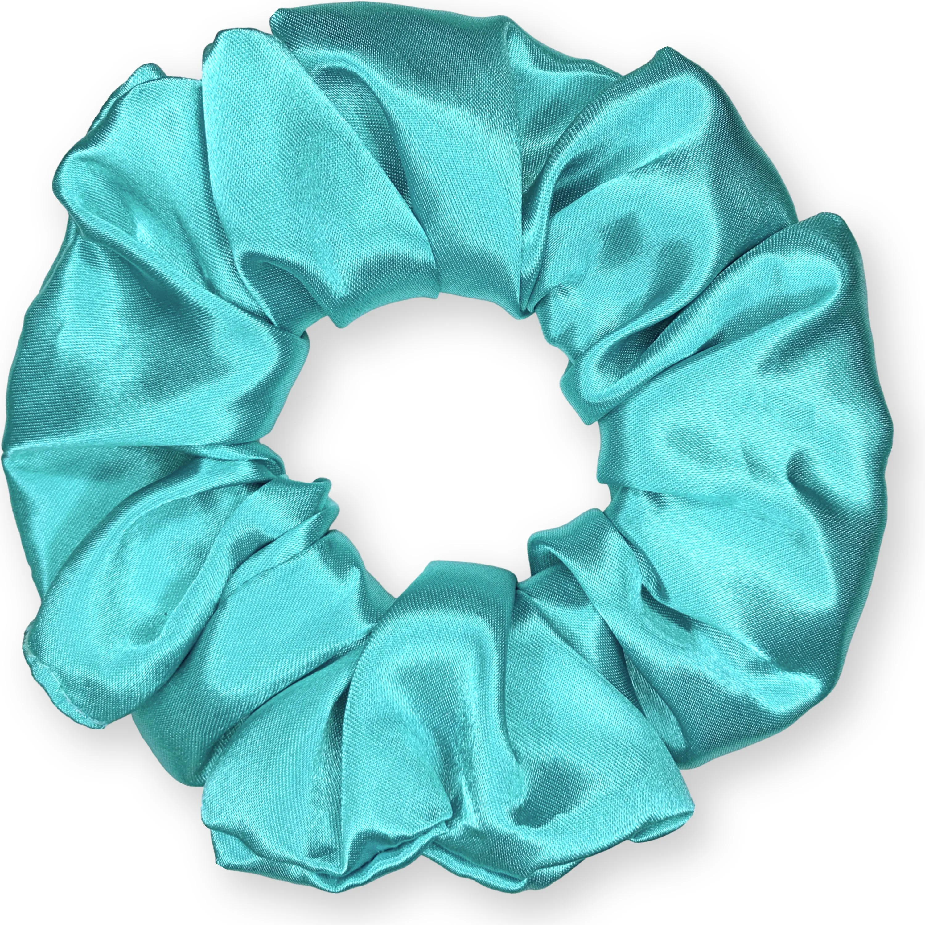 Scrunchies Premium Bridal Satin Available in 3 Sizes Made in the USA Aqua