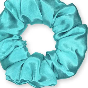 Scrunchies Premium Bridal Satin Available in 3 Sizes Made in the USA Aqua