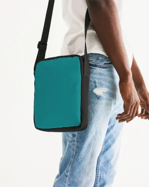Shaded Blue-Green Messenger Pouch | C100M0Y38K30