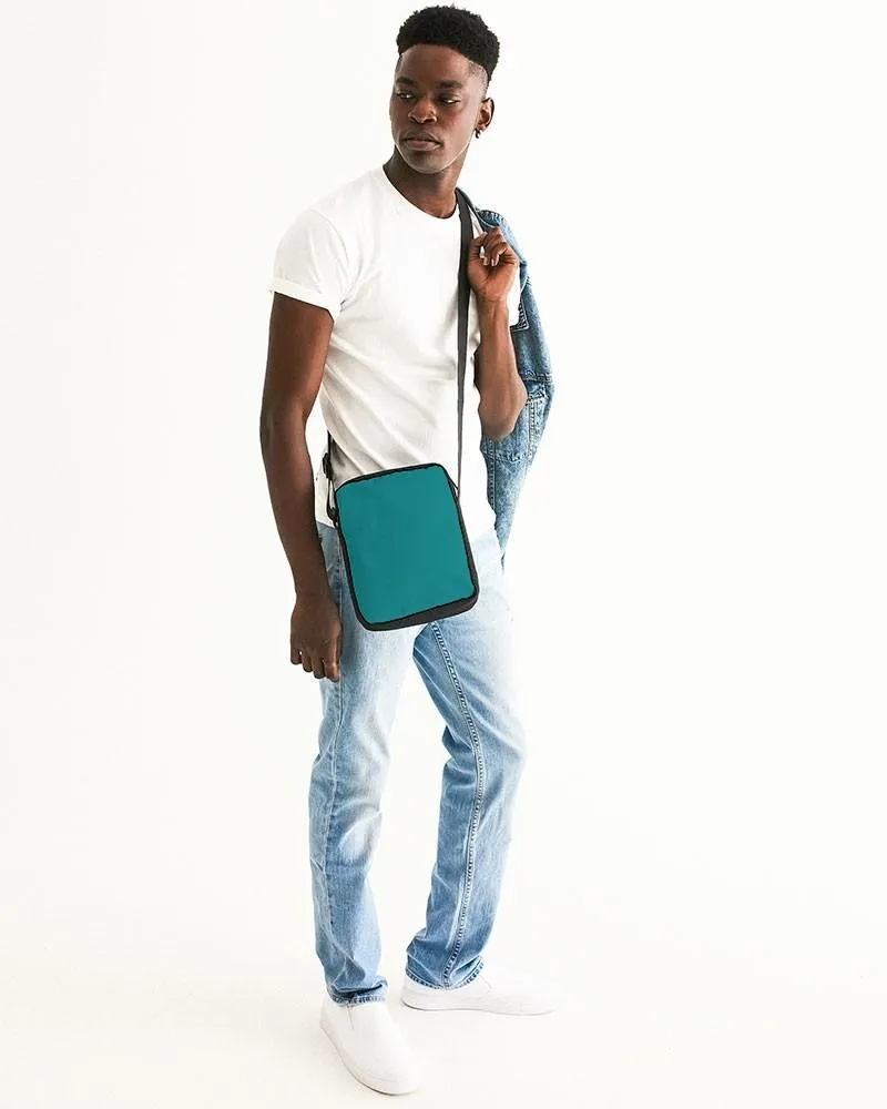 Shaded Blue-Green Messenger Pouch | C100M0Y38K30