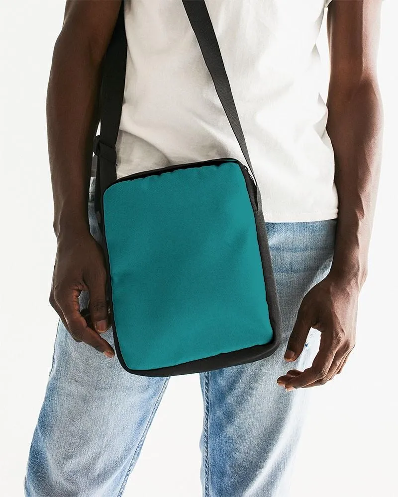Shaded Blue-Green Messenger Pouch | C100M0Y38K30