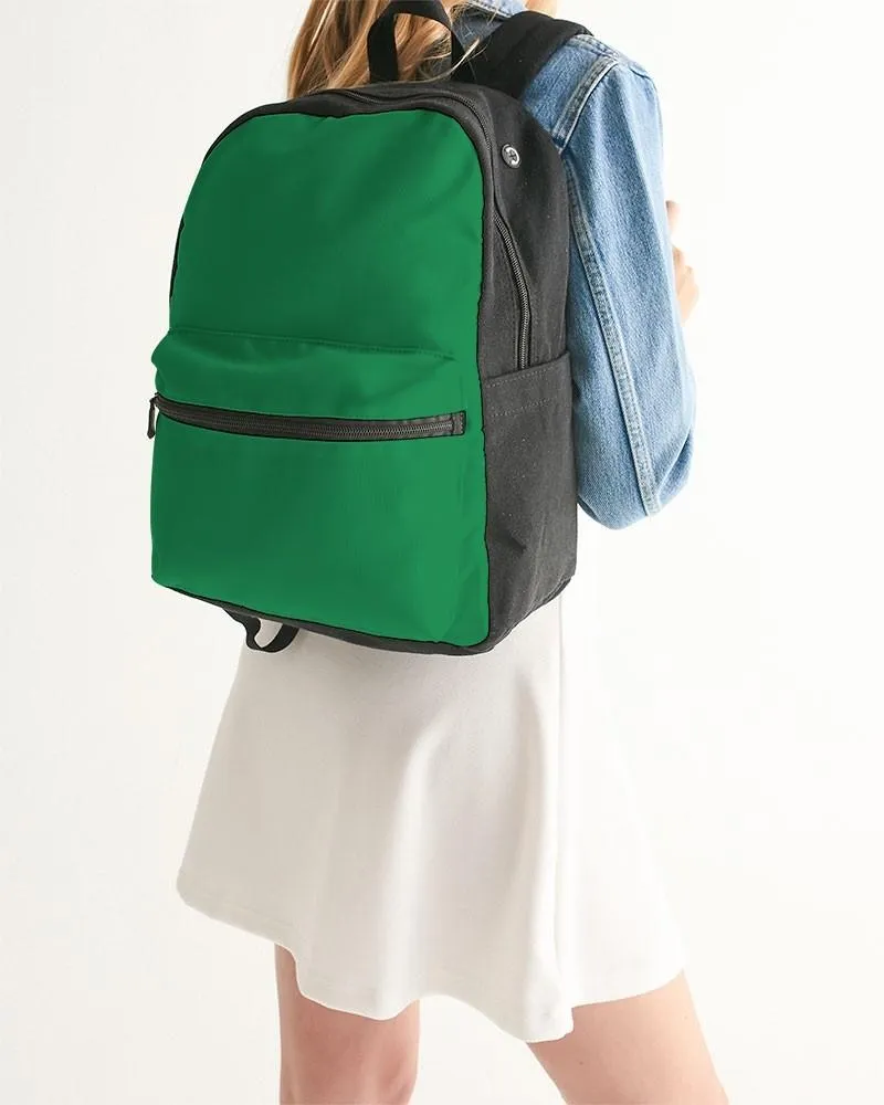 Shaded Green Canvas Backpack | C100M0Y100K30