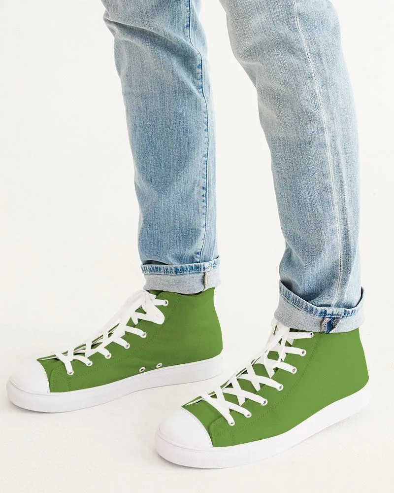 Shaded Warm Green High-Top Canvas Sneakers | Men's | C50M0Y100K30