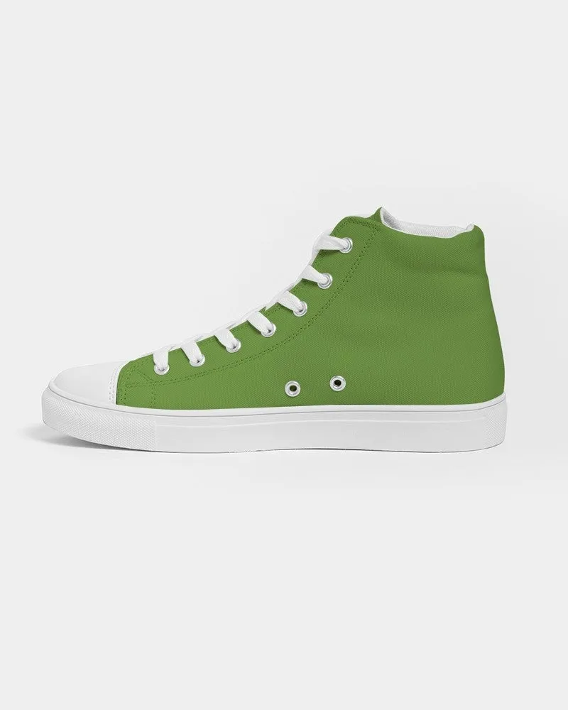 Shaded Warm Green High-Top Canvas Sneakers | Men's | C50M0Y100K30