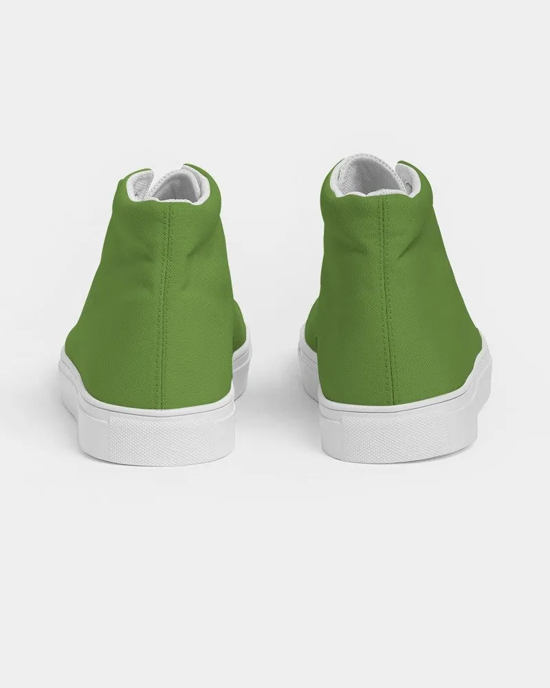 Shaded Warm Green High-Top Canvas Sneakers | Men's | C50M0Y100K30