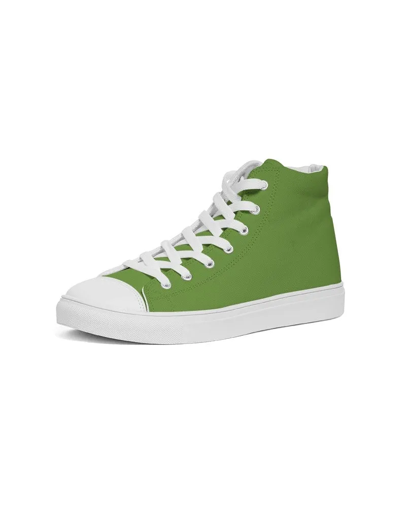 Shaded Warm Green High-Top Canvas Sneakers | Men's | C50M0Y100K30