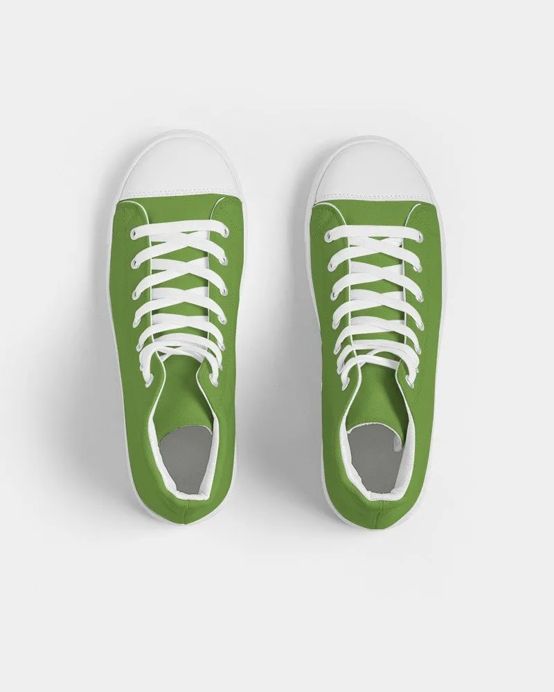 Shaded Warm Green High-Top Canvas Sneakers | Men's | C50M0Y100K30