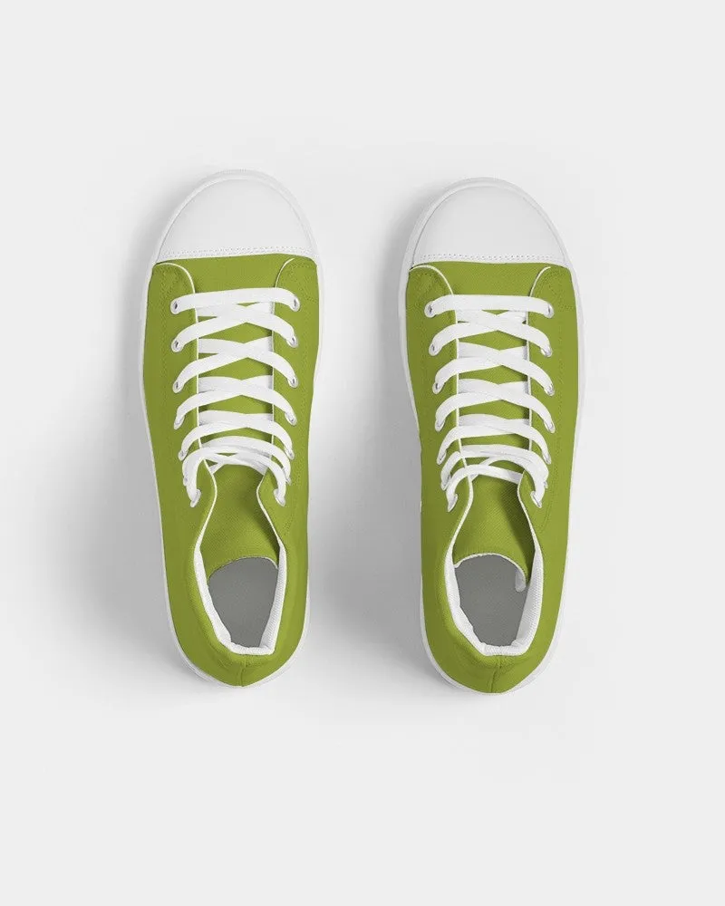 Shaded Warm Green High-Top Canvas Sneakers | Women's | C25M0Y100K30