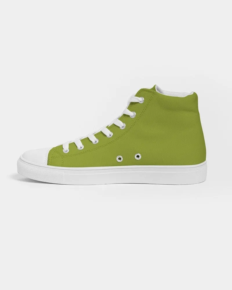 Shaded Warm Green High-Top Canvas Sneakers | Women's | C25M0Y100K30