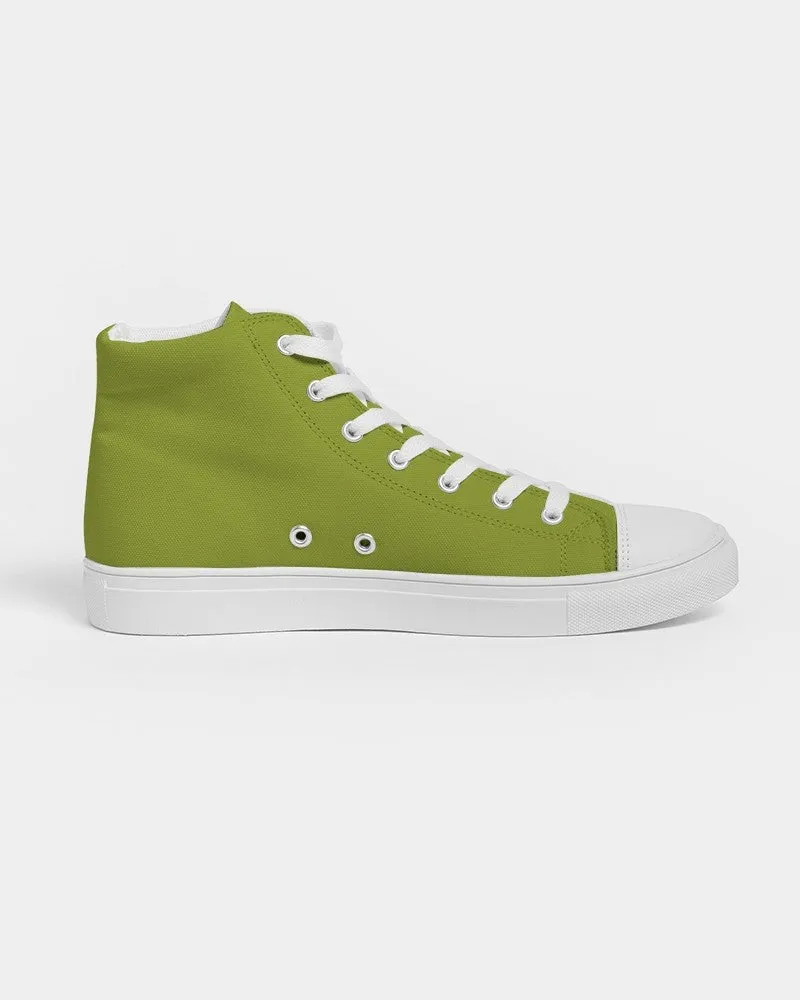 Shaded Warm Green High-Top Canvas Sneakers | Women's | C25M0Y100K30