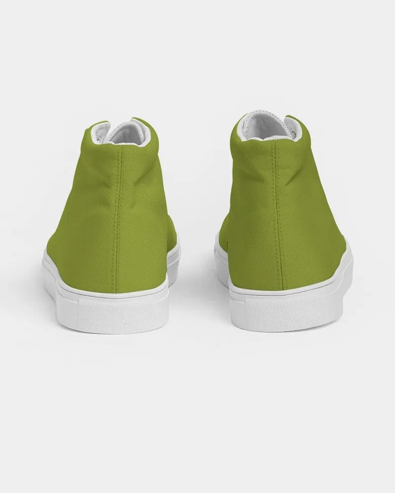 Shaded Warm Green High-Top Canvas Sneakers | Women's | C25M0Y100K30