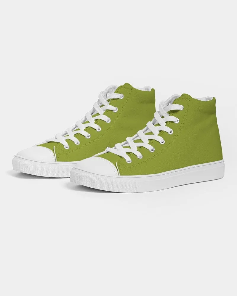 Shaded Warm Green High-Top Canvas Sneakers | Women's | C25M0Y100K30