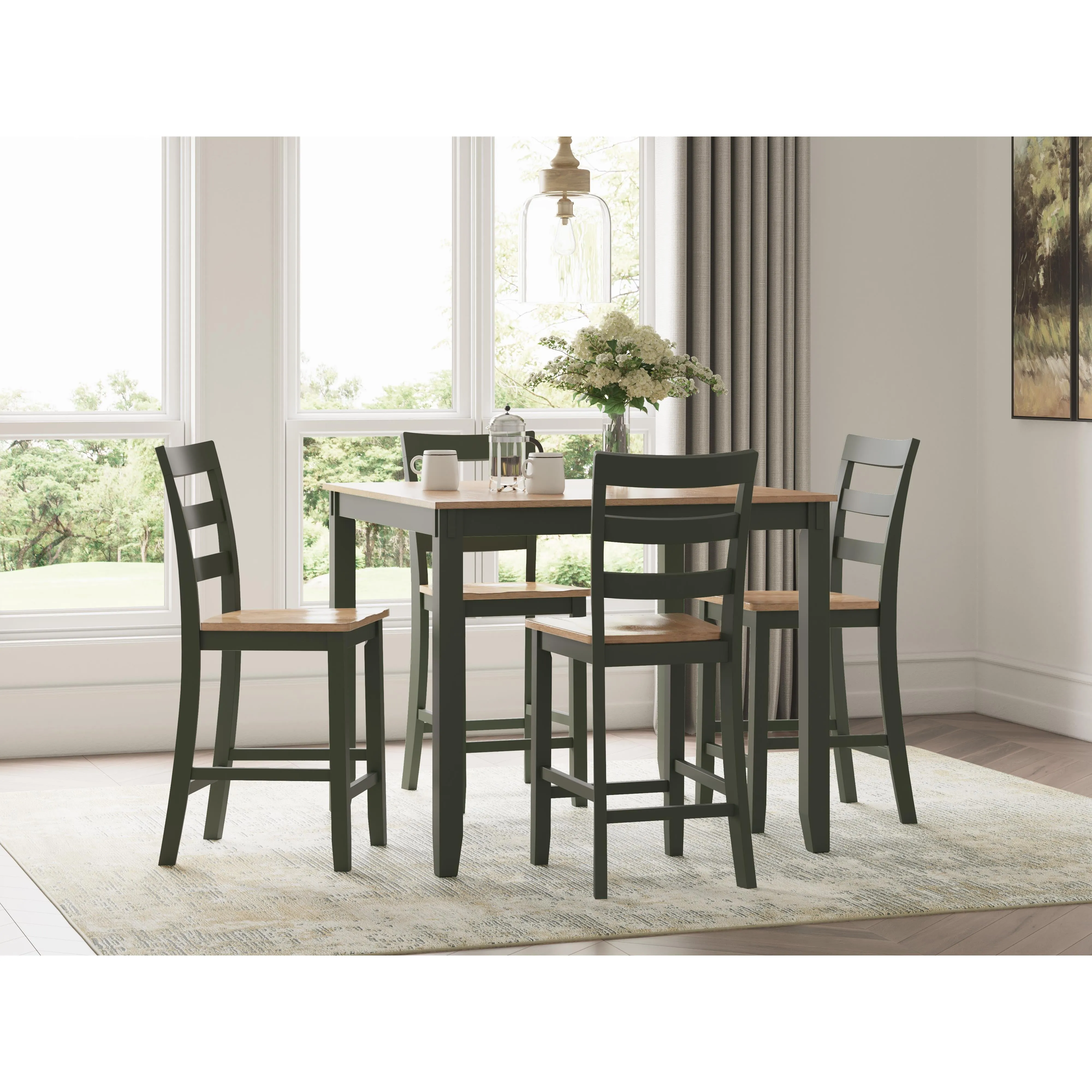 Signature Design by Ashley Gesthaven 5 pc Counter Height Dinette D401-223