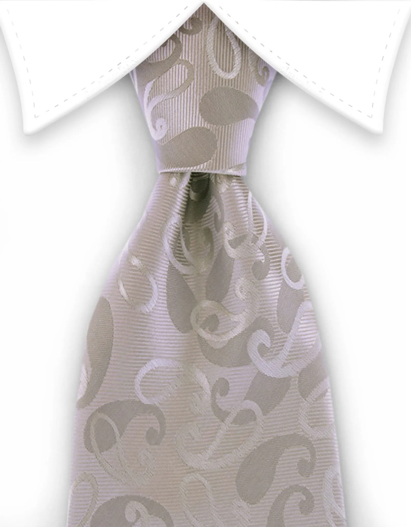 Silver & Gray Paisley Tie