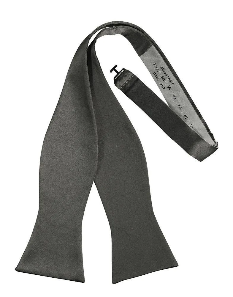 Silver Noble Silk Self Tie Bow Tie