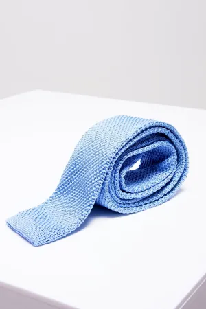 Sky Blue Knitted Tie