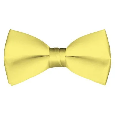 Solid Pre-Tied Baby Yellow Bow Tie