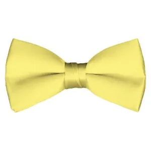 Solid Pre-Tied Baby Yellow Bow Tie
